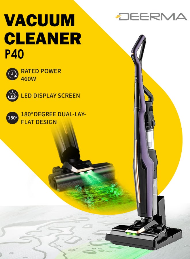 Compare Cordless Vacuum Cleaner and Mop Wet & Dry Floor Cleaning with 7Cone Cyclone System, 5Stage Filtration, 180° Dual LayFlat Design & LongLasting Battery, Powerful 16000Pa 460 W DEMP40 PROW Black at KSA Price