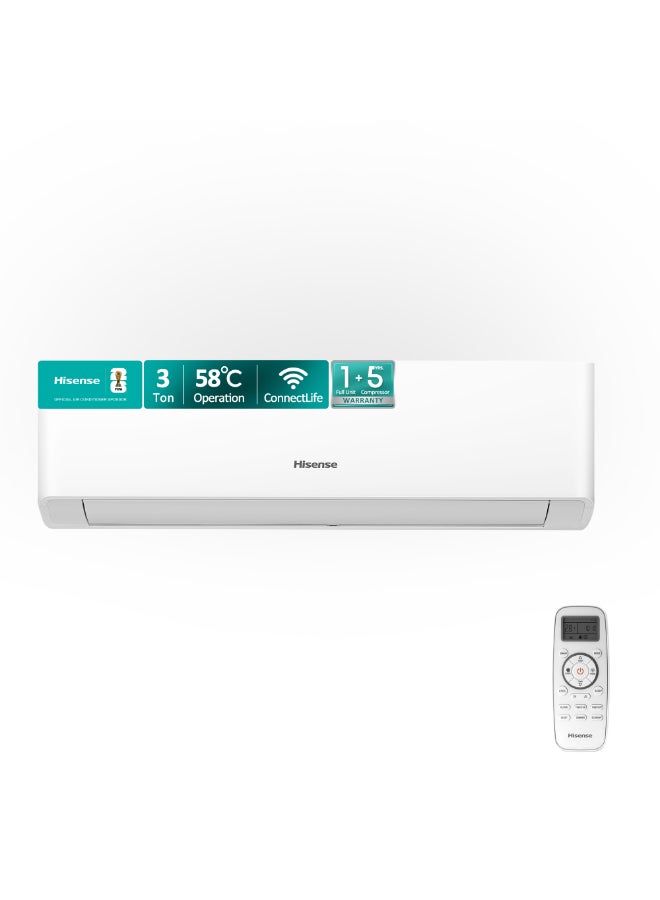Compare 3 Ton Split AC,air Conditioner,32000 Btu With Rotary R410a Compressor,LED Hidden Display,4d Airflow,sleep Antimidew Running,esma 2 Star Energy Saving, Wificonnect, Easy Clean,i Feelsmartsleep Mode,timer,cooling Up To 58℃ As36cf4skhk01 AS36CF4SKHKA01 White at KSA Price