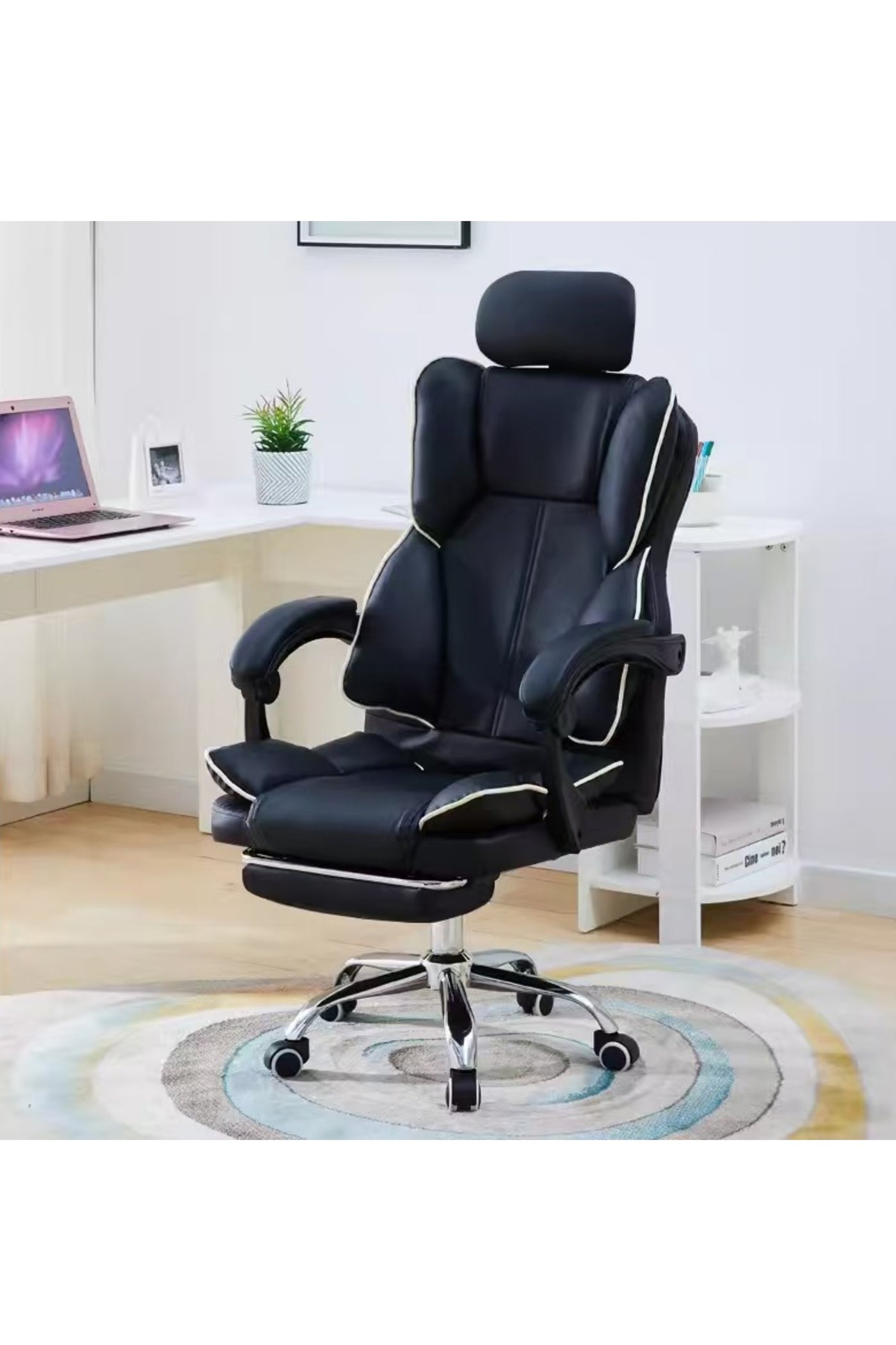 Big and Tall Office Chair, High Back Leather…