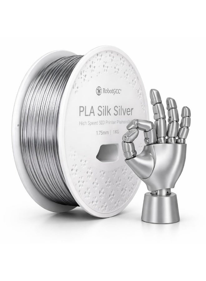 Compare PLA Filament 1.75mm Silver 1KG 3D Printer Filament Basic Silver PLA Material Smooth Extrusion Easy Print Low Warping High Strength Durable PLA Filament Matte Gloss Finish Stable Diameter ±0.05mm FDM Compatible Filament for Prototyping Engineering Models Decorative Printing Cosplay DIY Projects Precision Printing Clean Printing Reliable Performance Stable Flow High Quality Printing Material Metallic Look Silver Filament at KSA Price