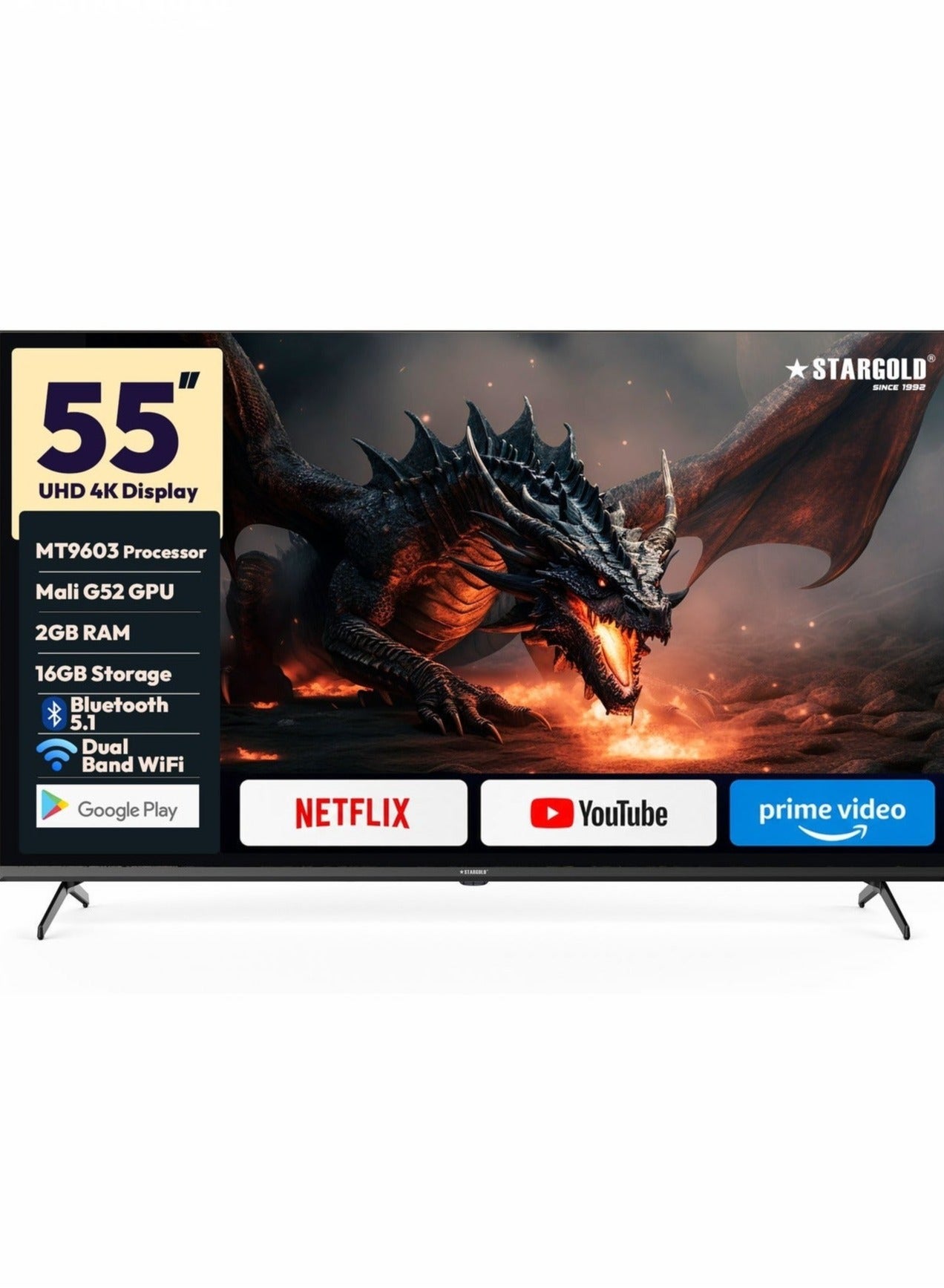 55 inch Smart TV Metal Frameless UHD 55…