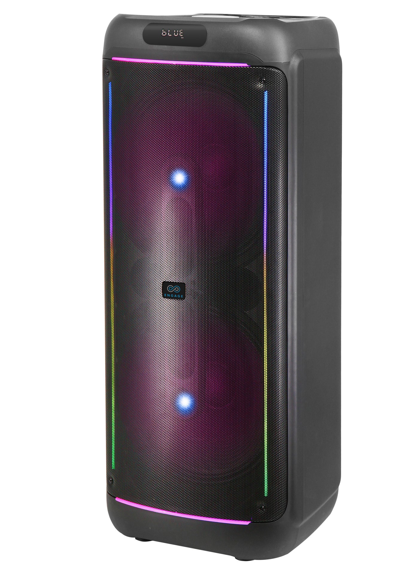 Compare Engage EPS1522W120 15x2 Party Speaker, Dynamic Disco Lights, Rechargeable Battery, Powerful Audio Performance, FM Radio Functionality, Convenient Remote Control, Black at KSA Price