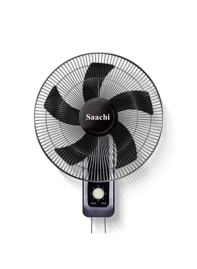 Compare Saachi 16Inch Wall Fan, Powerful Motor, 3Speed Settings, 5Blade Design, Wide Oscillation & Overheat Protection – Energy Efficient & Silent Cooling NLFN1740WBK 60 W NLFN1740WBK black at KSA Price
