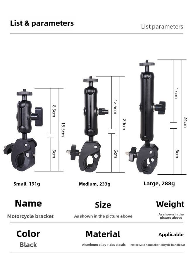 Compare Adapted For Gopro Motorcycle Riding Navigation Mobile Phone Bracket Sports Camera Car 360 Rotating Bicycle Fixing ClipColor:GP Riding Fixed Bracket small at KSA Price