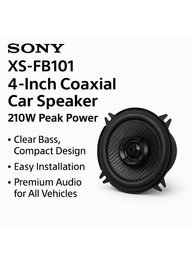 Sony XS-FB101 4-Inch Coaxial Car Speaker 210W Peak…
