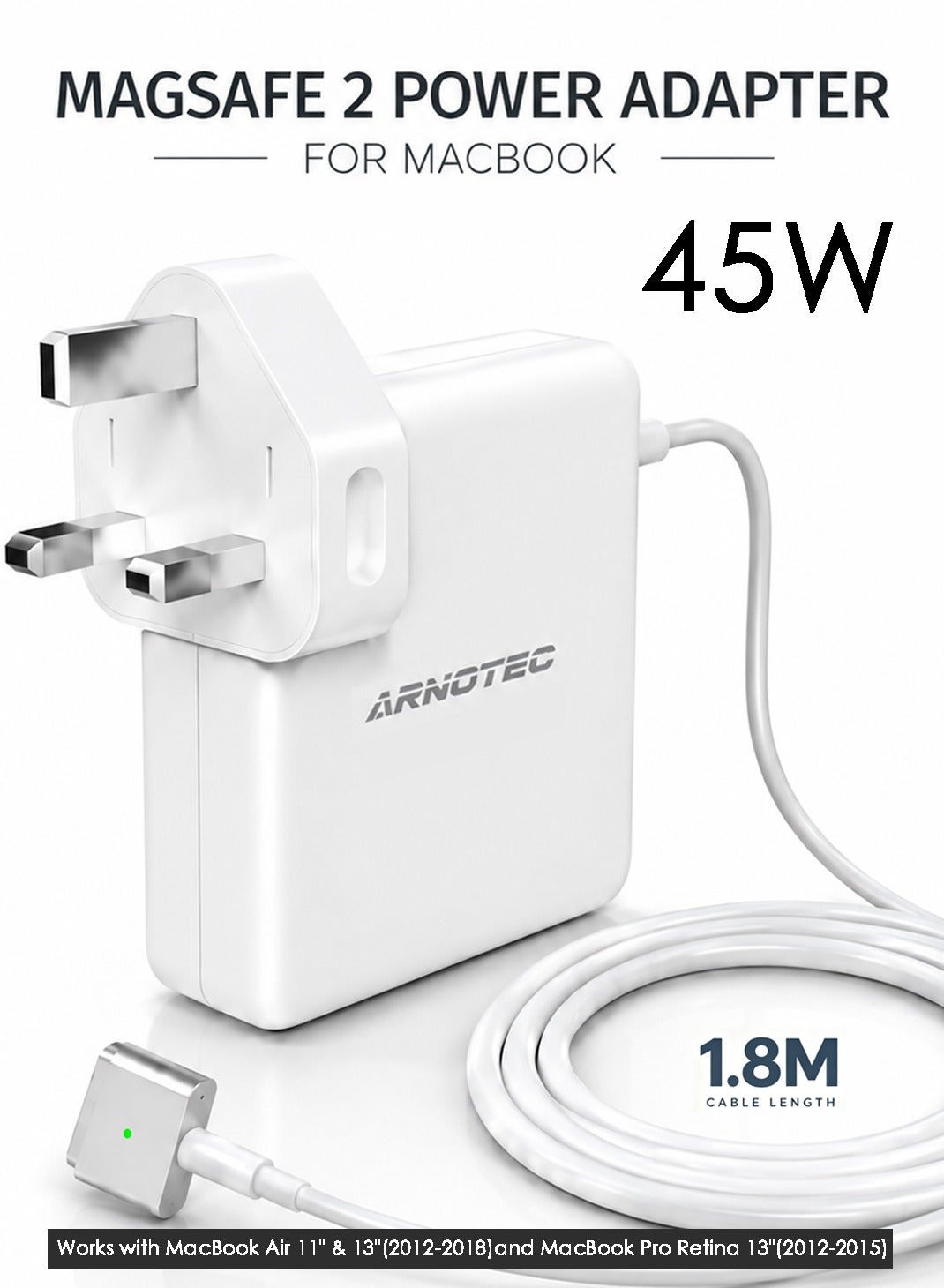 45W MagSafe 2 T-Tip Power Adapter for MacBook…
