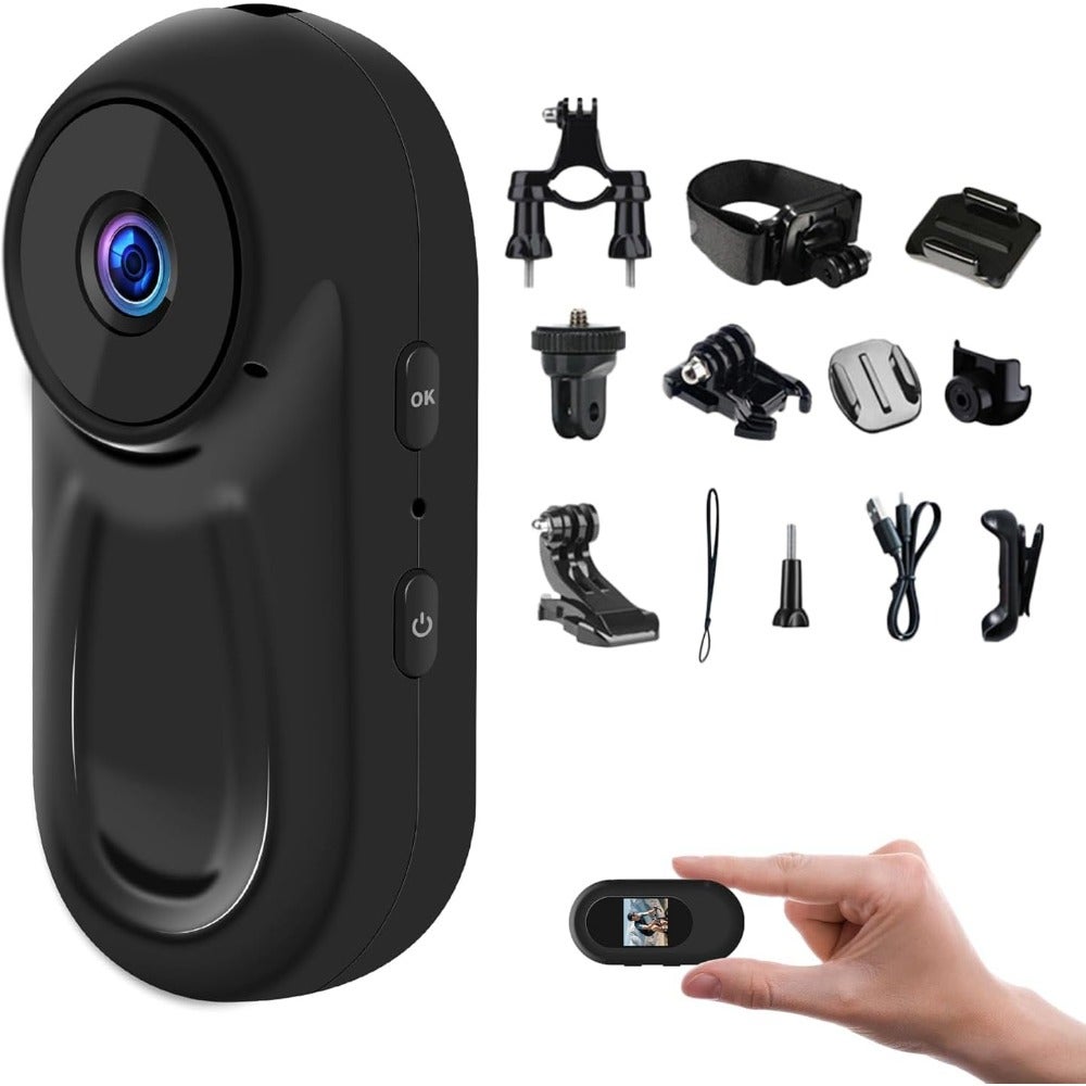 1080P Sports Action Camera, Wearable Body Cam, Portable…