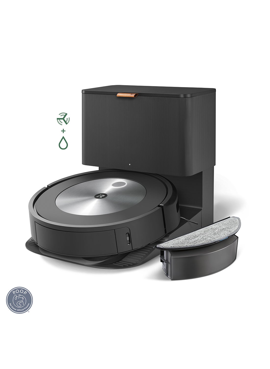 Compare Roomba Combo j5+ Wifi Connected Robot Vacuum & Mop  Automatically Vacuums And Mops Without Needing To Avoid Carpets, Identifies & Avoids Obstacles, Smart Mapping, Alexa, Ideal For Pets 360 ml 700 W j557840 Black at KSA Price
