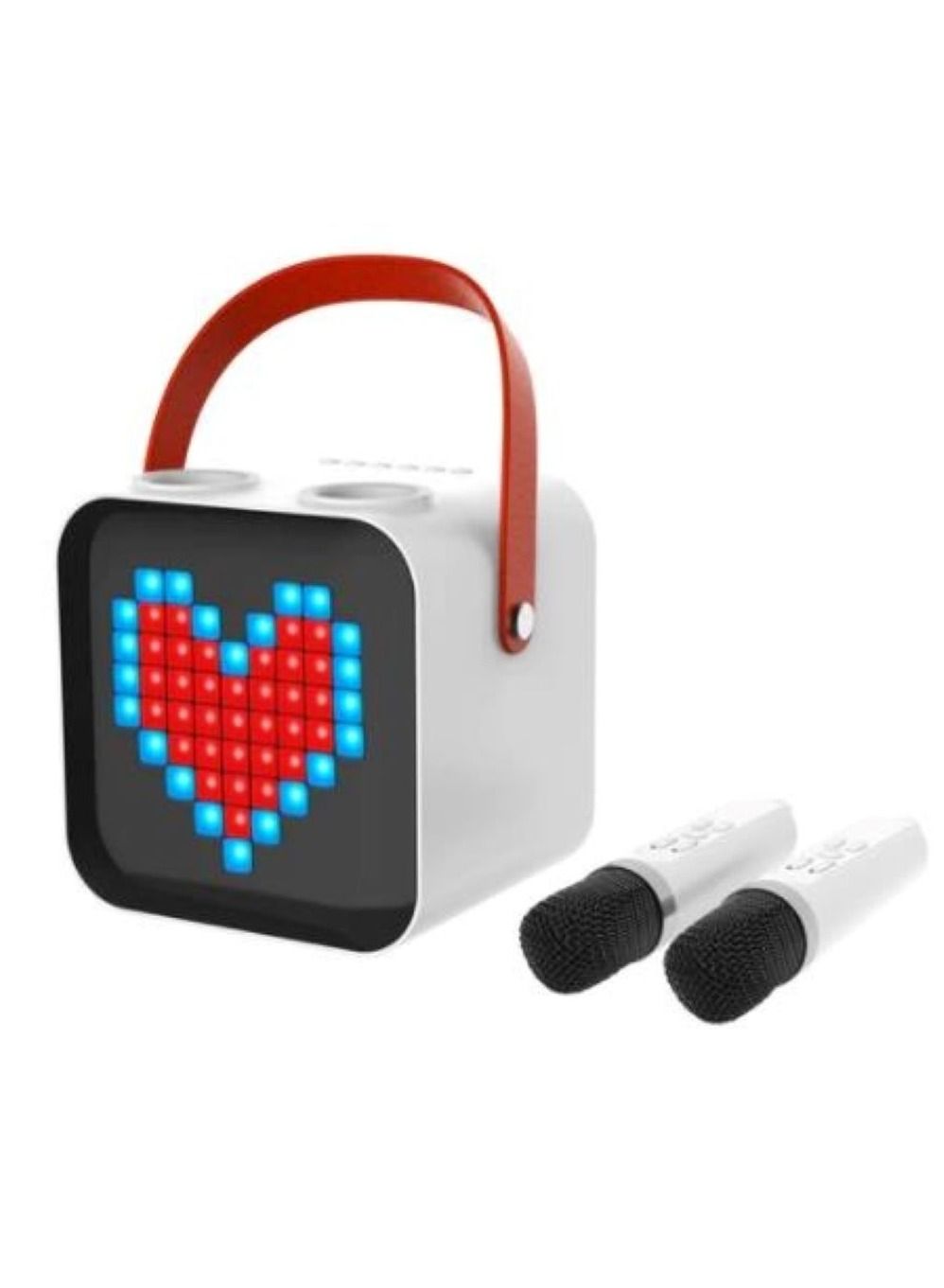 Compare Portable Wireless  Speaker with Bluetooth Colorful LED Light with 2 Microphones Singing Speaker at KSA Price