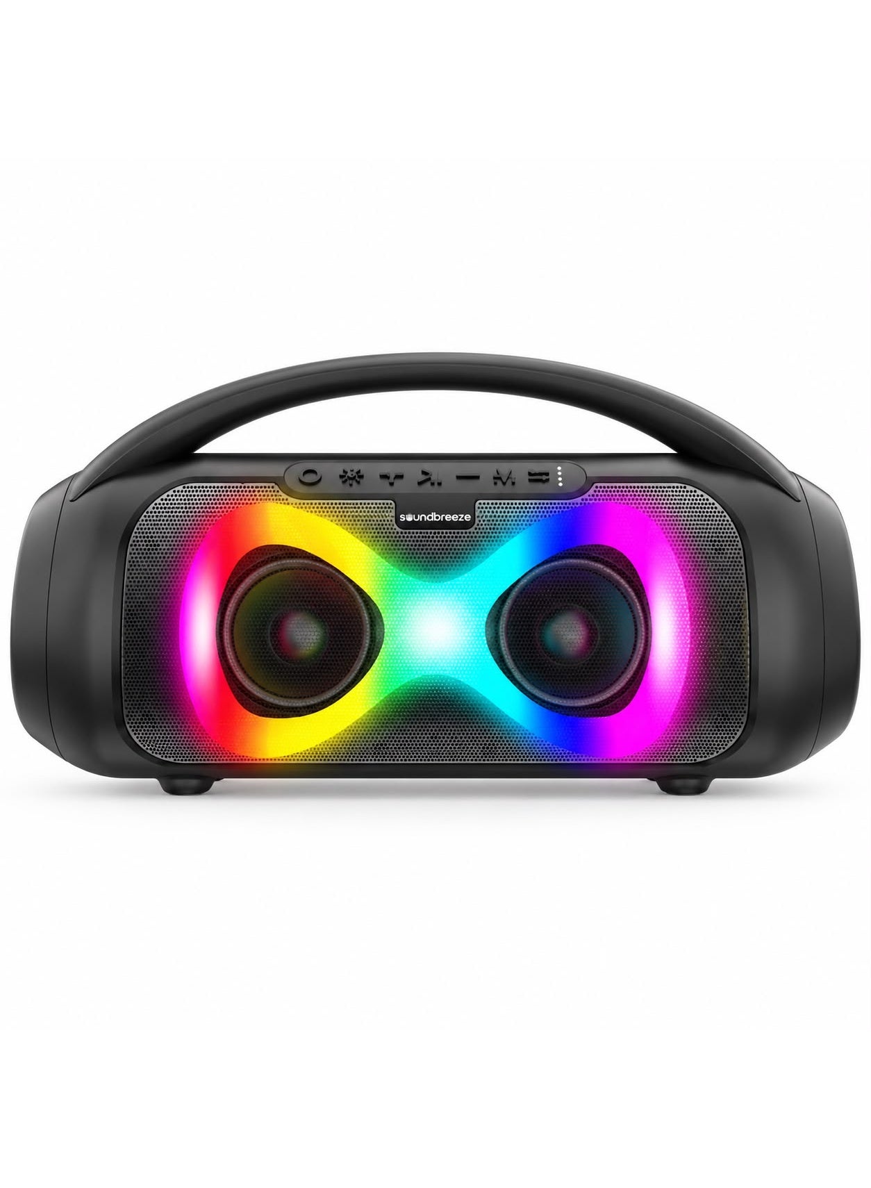Compare Soundbreeze Flow SBRXX1 Portable Bluetooth Party Speaker, 30W, RGB Lights, IPX6 Water Resistant at KSA Price