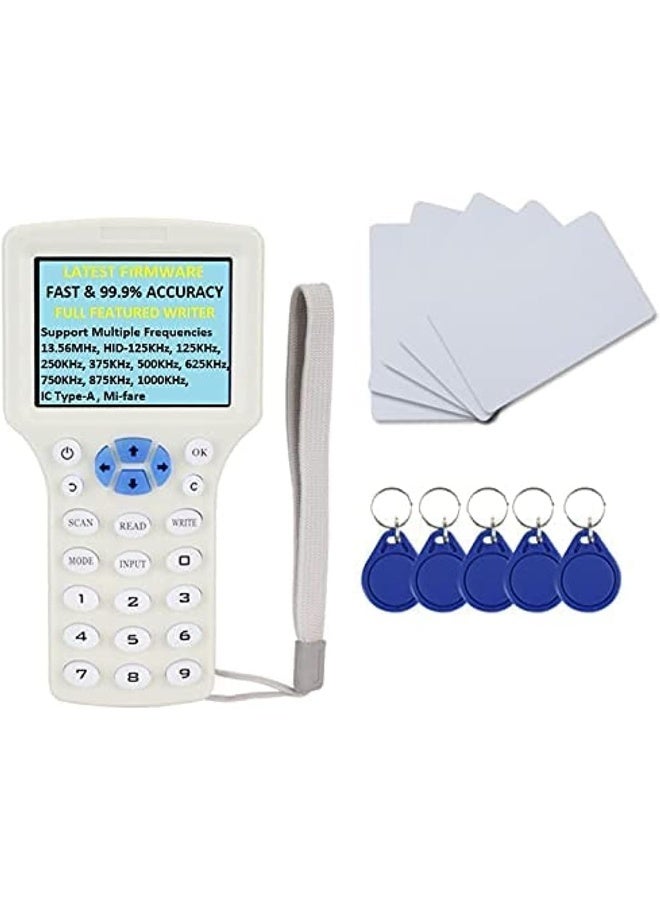 Compare Advanced RFID Writer Copier for 125Khz ICTypeA 13.56MHz HID125KHz ICIDHIDUID RFID 10 Frequency Duplicator Device Bundle with 125KHz Cards & Tags at KSA Price