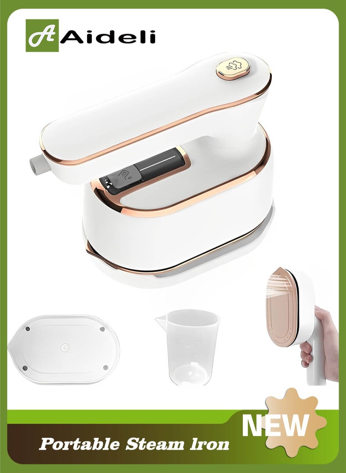 High-Power Portable Steam Iron | 2-in-1 Dry & Wet…