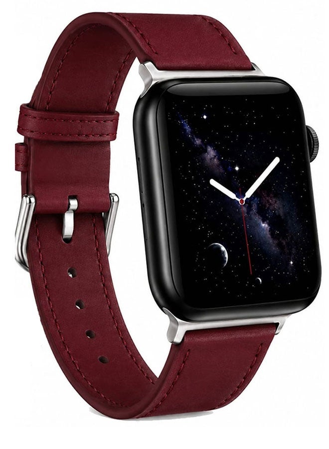Leather Band Compatible with Smart Watch 42mm(Series…