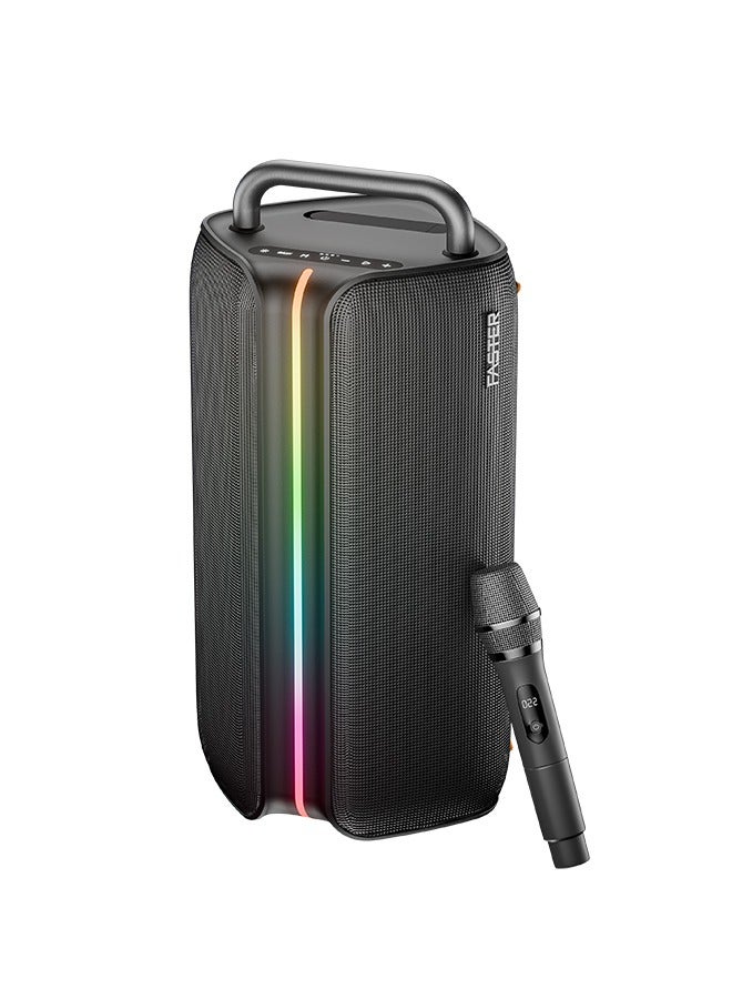 Compare X400 Wireless Speaker 110W Portable Bluetooth Party Speaker with Wireless MicAdvanced Bluetooth 5.3 TWS Mode USB RGB Lights Bass Adjustment MP3 Player 7Hrs Playtime 4.75 Inches Dual Woofers Fast Charging Multifunctional Buttons Soli at KSA Price