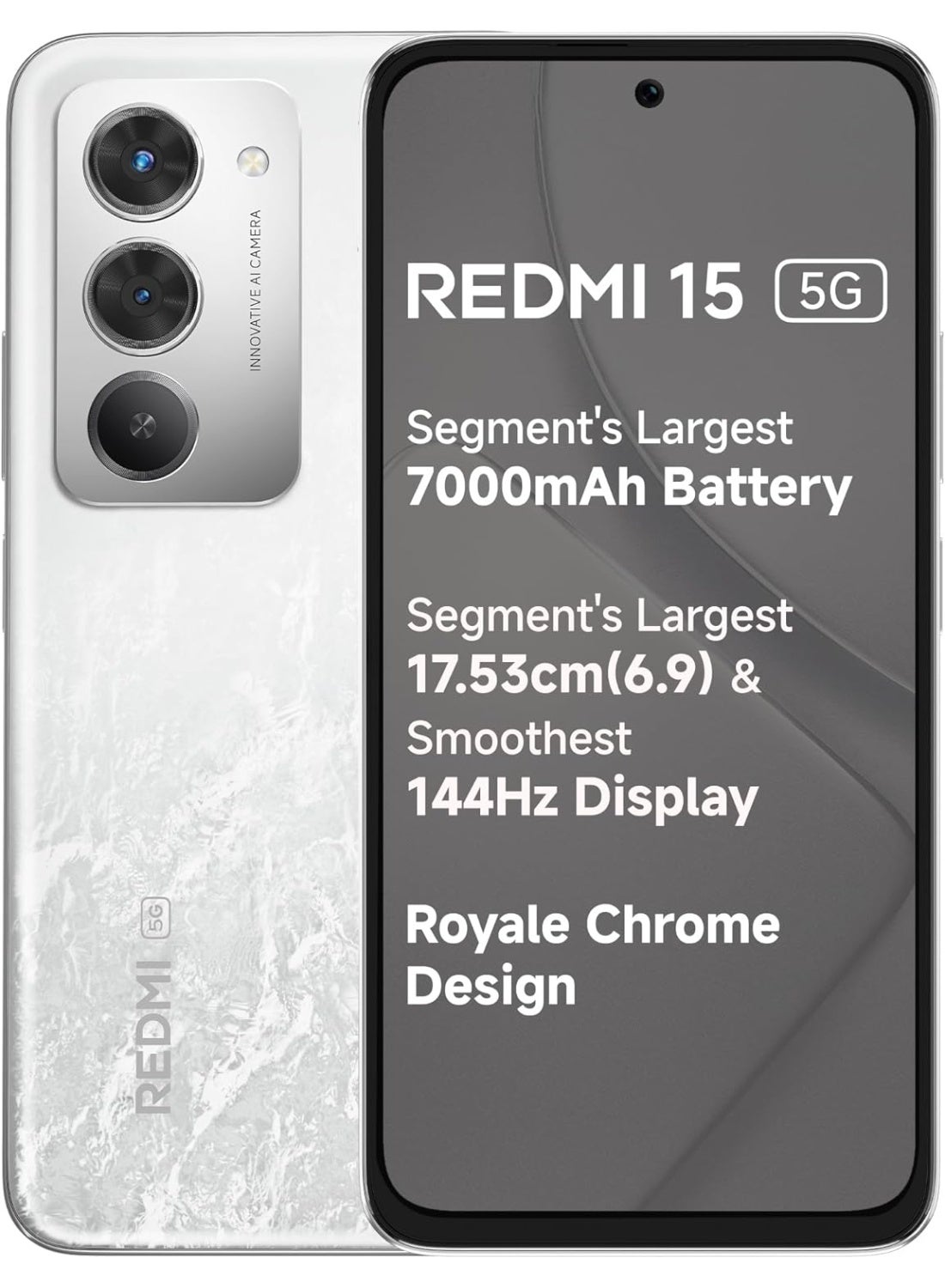 Redmi 15 5G Frosted White 8GB + 256GB…