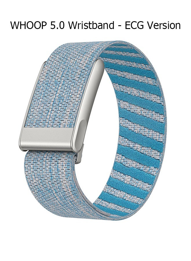Compare Nylon Sports Strap with Whoop 5.0 Strap  Compatible with One & Peak  Breathable Nylon Adjustable Waterproof Replacement Wrist Strap  For Fitness, Activity, Sleep, Wearables  For Whoop 5.0  Diamond BlueTitanium FrameElectrocardiogram Model at KSA Price