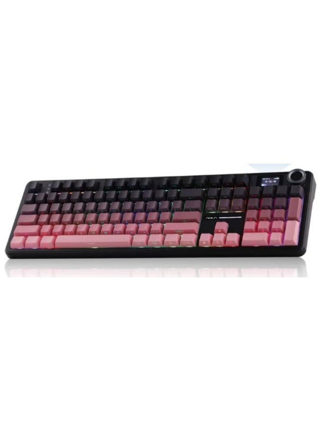 Compare F108 PRO  Wireless Mechanical Keyboard with Screen & Knob, Full Size Keyboard with 8000mAh Battery, Prelubed Graywood axle V3 Switches, Side Printed PBT Keycaps, RGB Backlit Hot Swappable Custom Gaming Keyboards at KSA Price