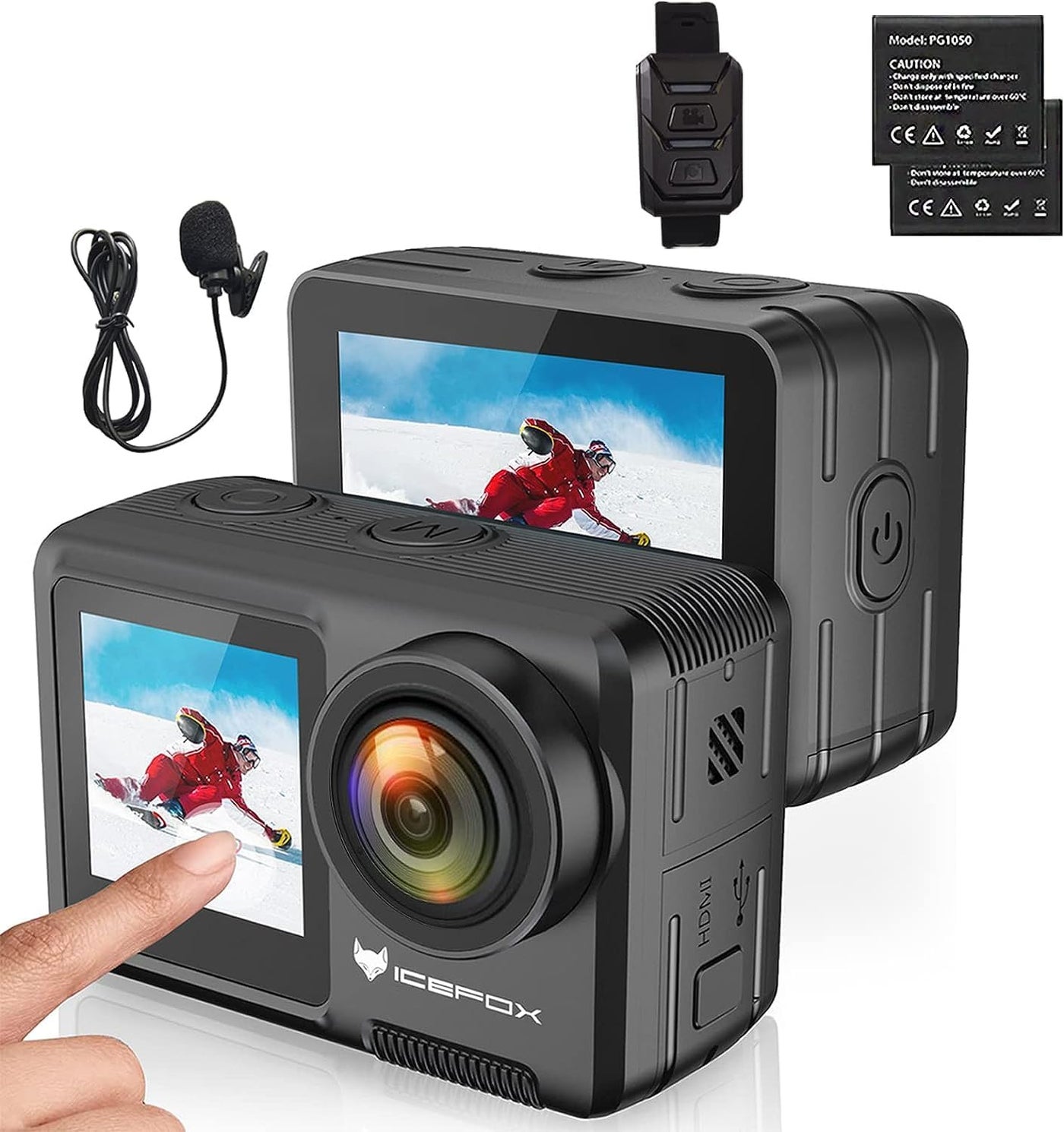 Compare icefox Action Camera 5K 30FPS 20MP with Touch Screen, 98FT Waterproof Underwater Camera, EIS 4X Zoom Adjustable View Angle Remote Control WiFi Sports Camera with External Microphone Camcorder at KSA Price