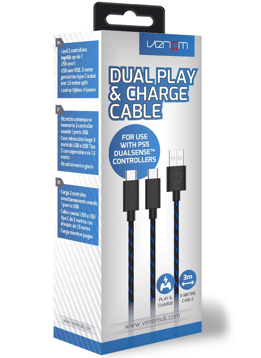 Compare Dual Play and Charge Cable for Playstation 5 Dual Sense PS5 Controllers at KSA Price
