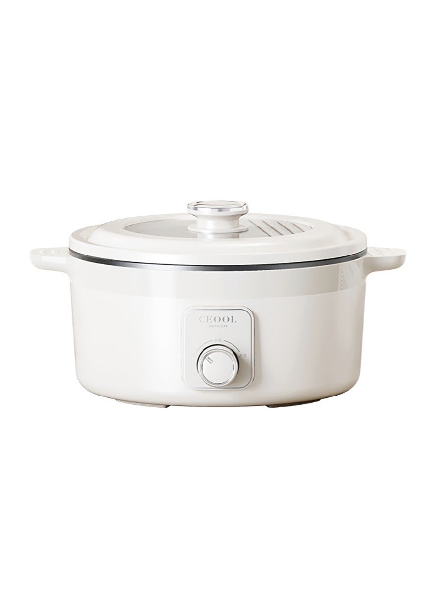 Compare Electric Hot Pot 3L Multifunctional Stoveless Cooking Pot 1000W Power Non Stick Pot Overheating Boiled and Dry Protection FryBoilStewRinse CN Plug at KSA Price