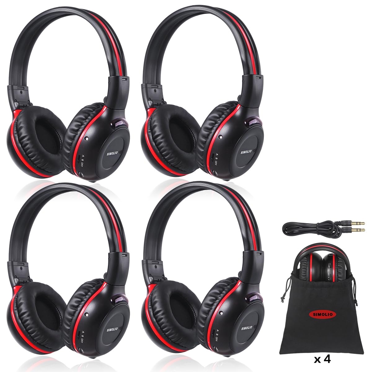 SIMOLIO Two Channel Infrared Headphones for…