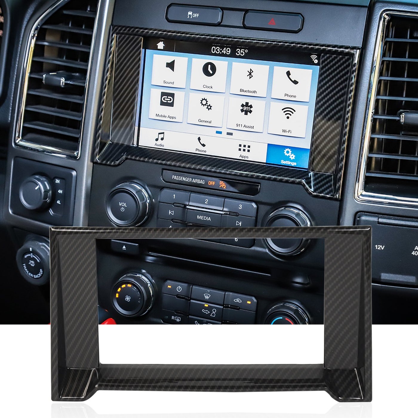 Voodonala Carbon Fiber Central Control Navigation…