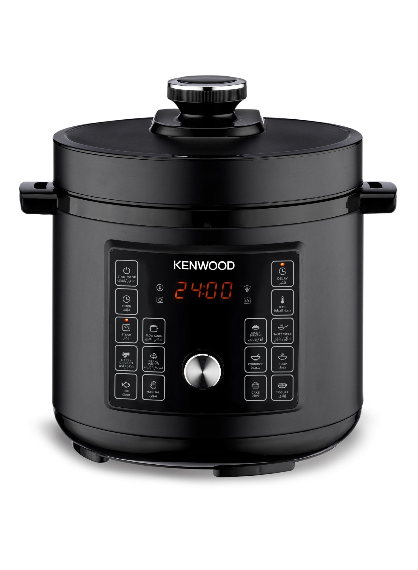 Compare KENWOOD Electric Pressure Cooker 8L Smart Steam Pot 16in1 Multifunctional Programmable Multicooker, Steamer, Rice Cooker, Slow Cooker, Saute Pot, Soup, Yogurt, Cake & More PCM95.000BK Black 8 L 1350 W PCM95.000BK Black at KSA Price