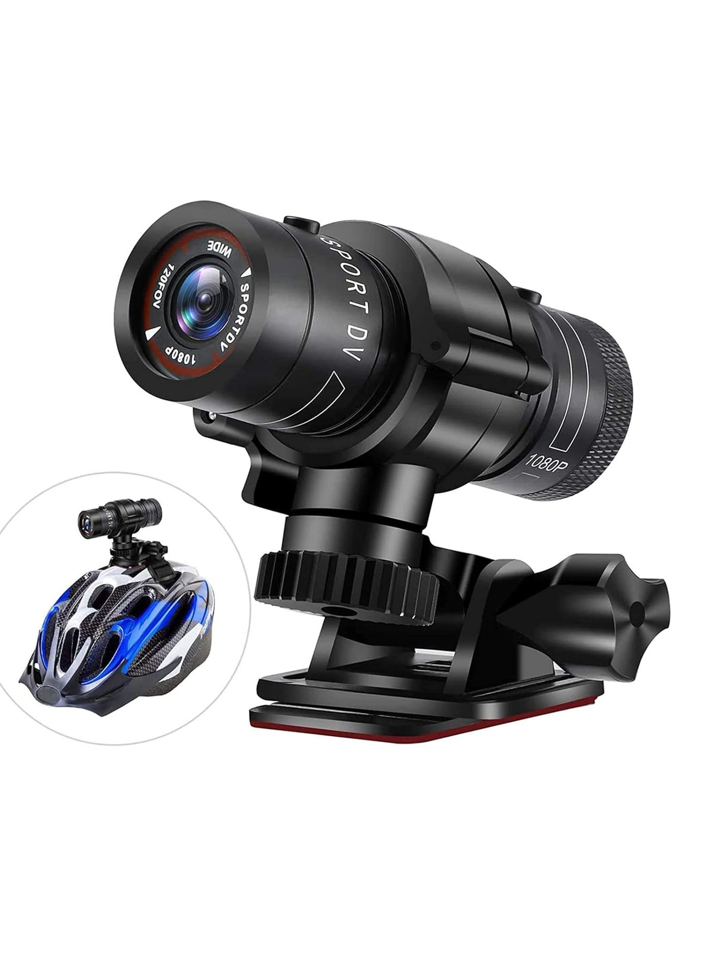 Compare Bicycle Helmet Camera 1080P HD Sports Camera Mountain Motorcycle Waterproof Mini DV Camera F9 120°A+ Motorcycle Wide Angle Car Video Recorder 0G at KSA Price