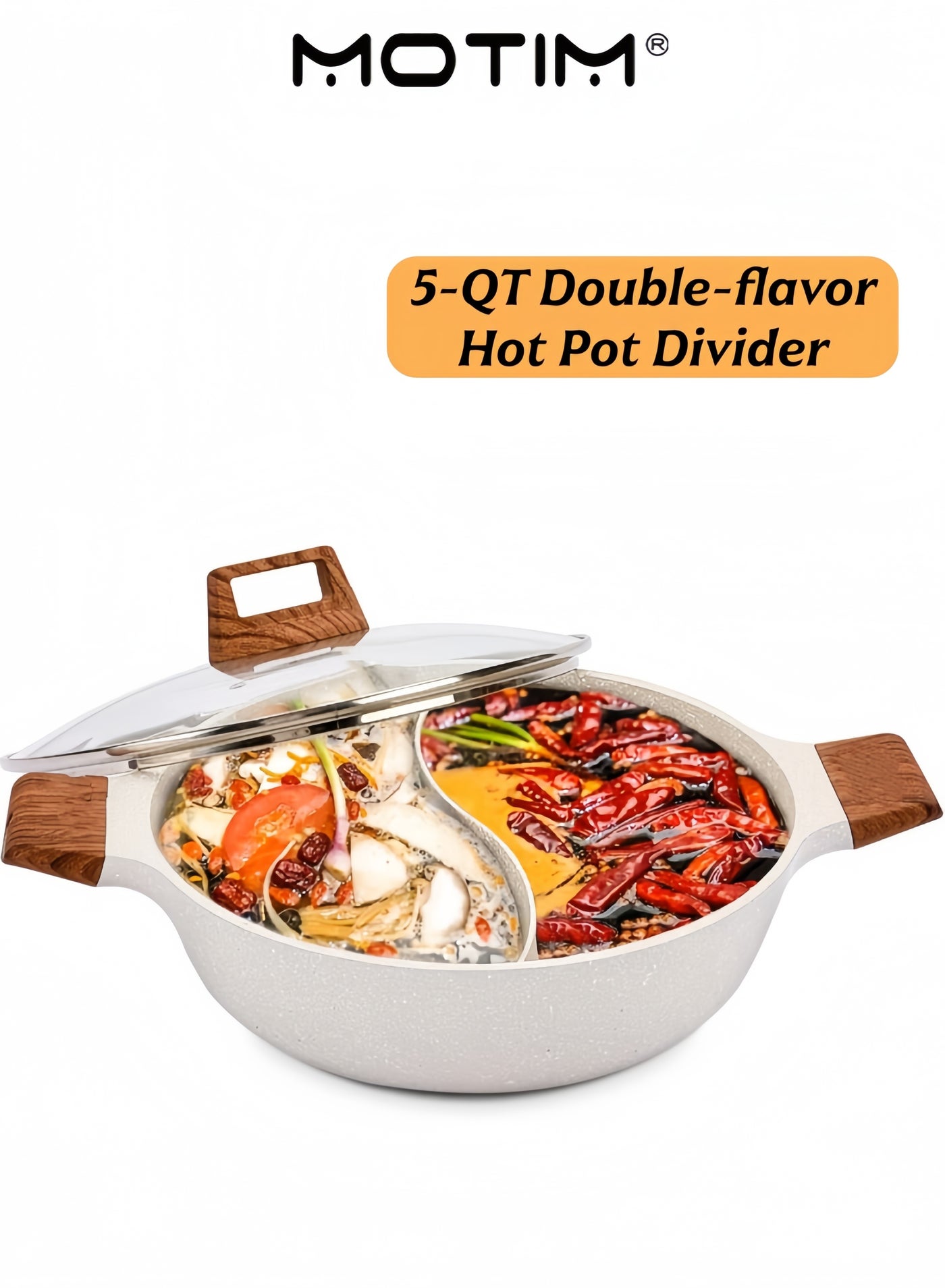 5-QT Double-flavor Multi-Functional Hot Pot…