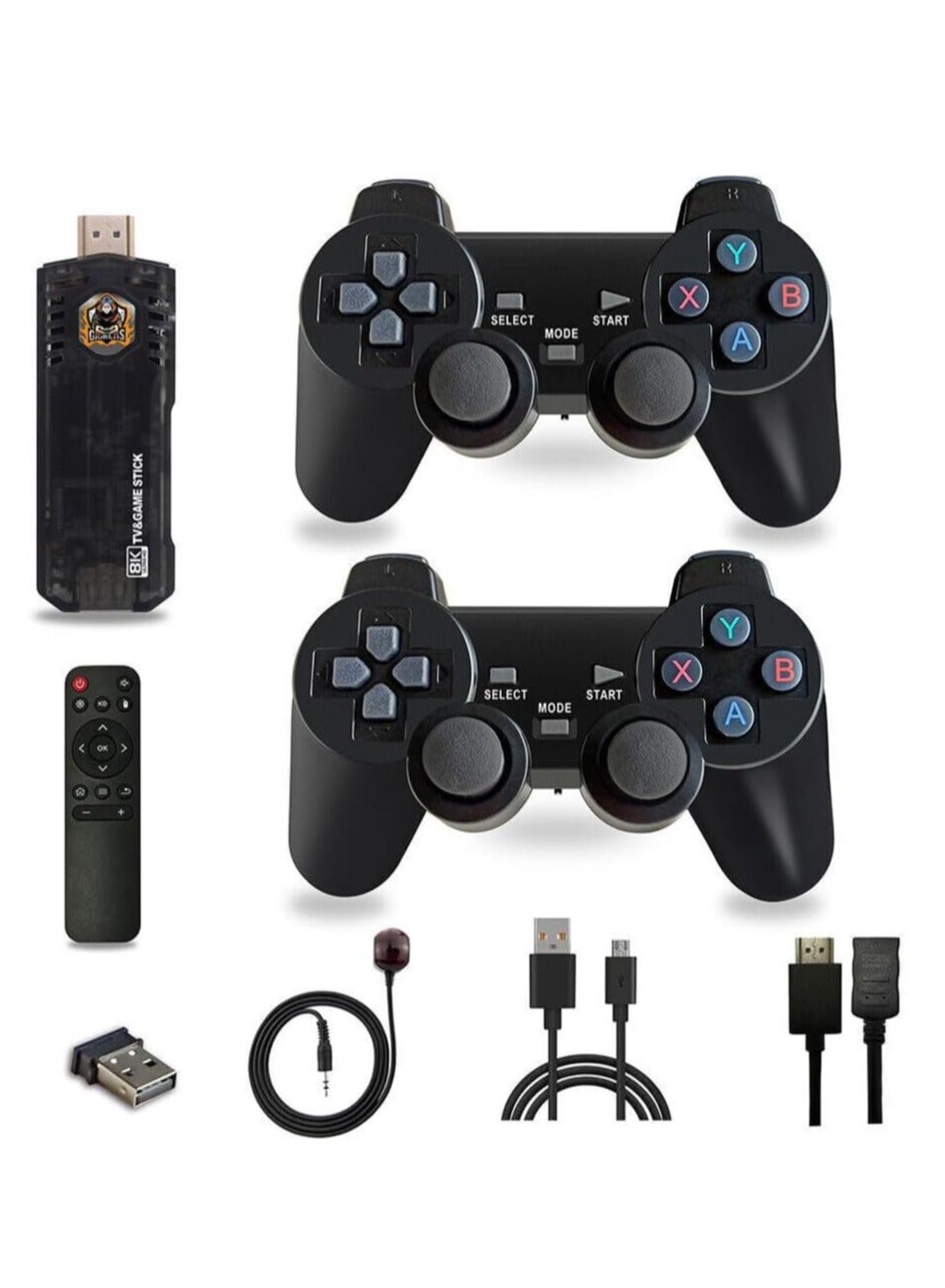 Compare 10000Games Installed 8K 4K Video Quadcore Wireless Controller Android TV Box Game Console Retro Game Stick Dual System at KSA Price