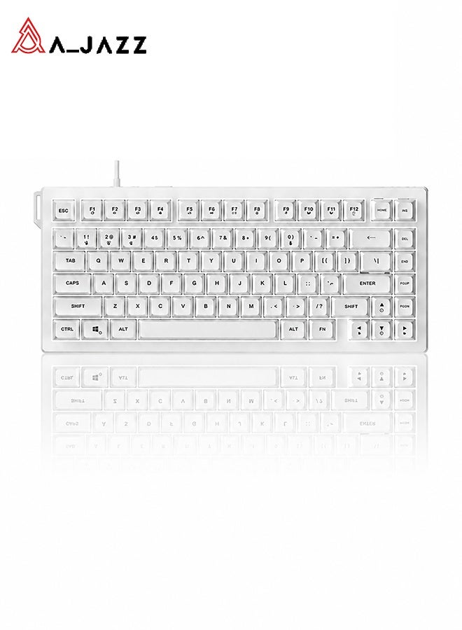 Compare AF82 Wired Mechanical Keyboard Single Light 82 Keys Compact White Office Gaming Keyboard for Laptop PC at KSA Price