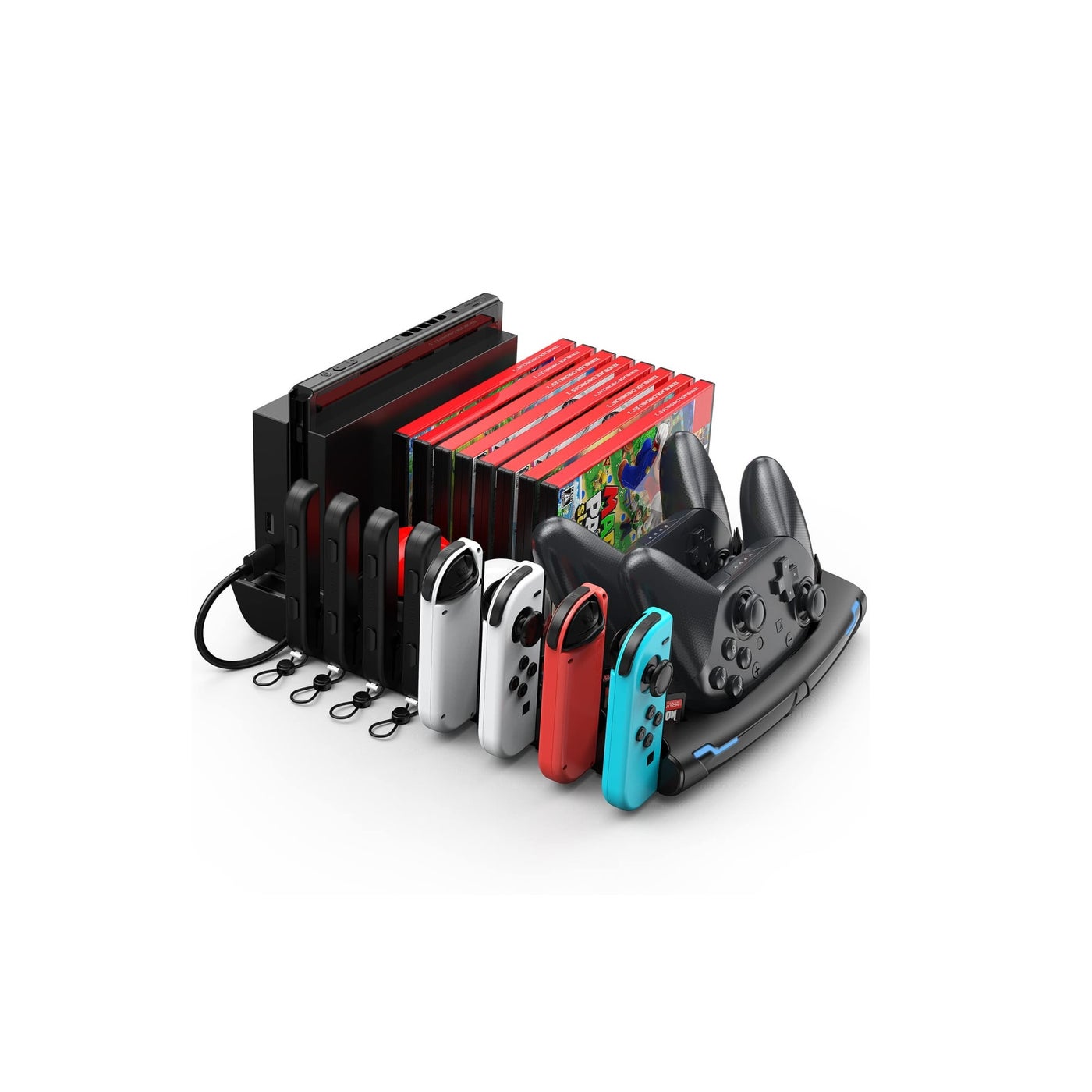 Compare Controller & JCons Charger, for Switch Accessories Organizer Station, Switch Organizer with Controller Charging Dock, Switch Storage for Games, TV Dock, Pro Controller, Compatible with NS & OLED at KSA Price