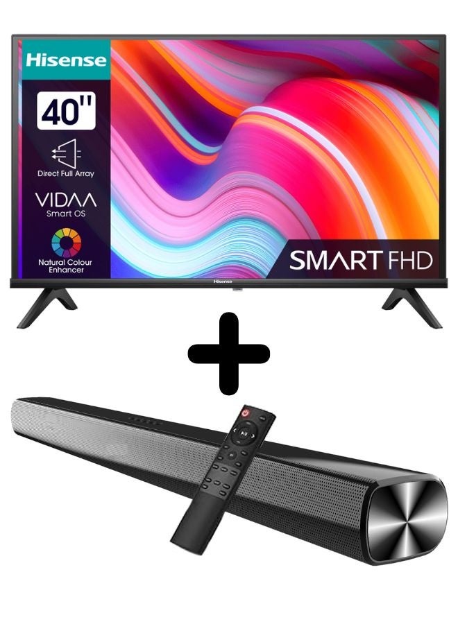 40-inch Smart Full HD TV + Soundbar Bundle | VIDAA…