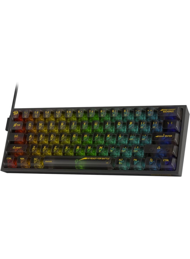 Compare Redragon K617 SE 60% Wired RGB Gaming Keyboard, 61 Keys Compact FullTransparent Mechanical Keyboard wTranslucent Board, Custom Linear Switch, Pro DriverSoftware Supported at KSA Price