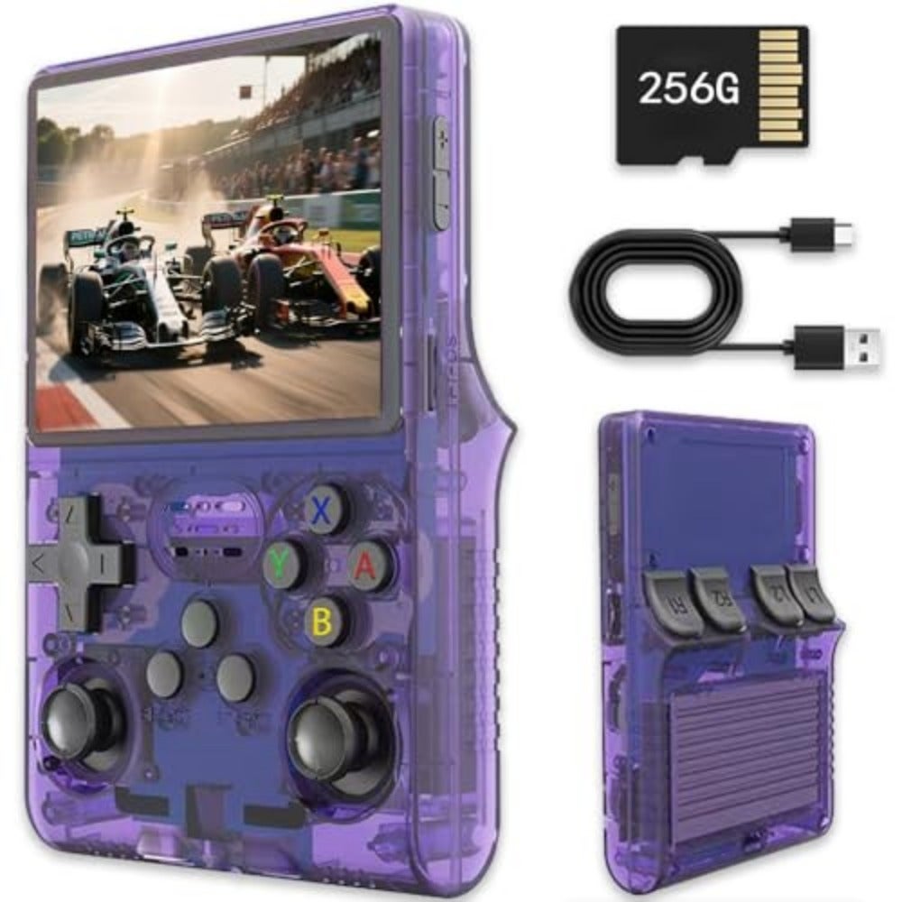 Compare Retro Handheld Game Console, with 256G Builtin 40000+ Games, 3800mAh Rechargeable, Support 30+ Simulators, Linux System, 3.5 Inch IPS Screen Portable Pocket Arcade at KSA Price