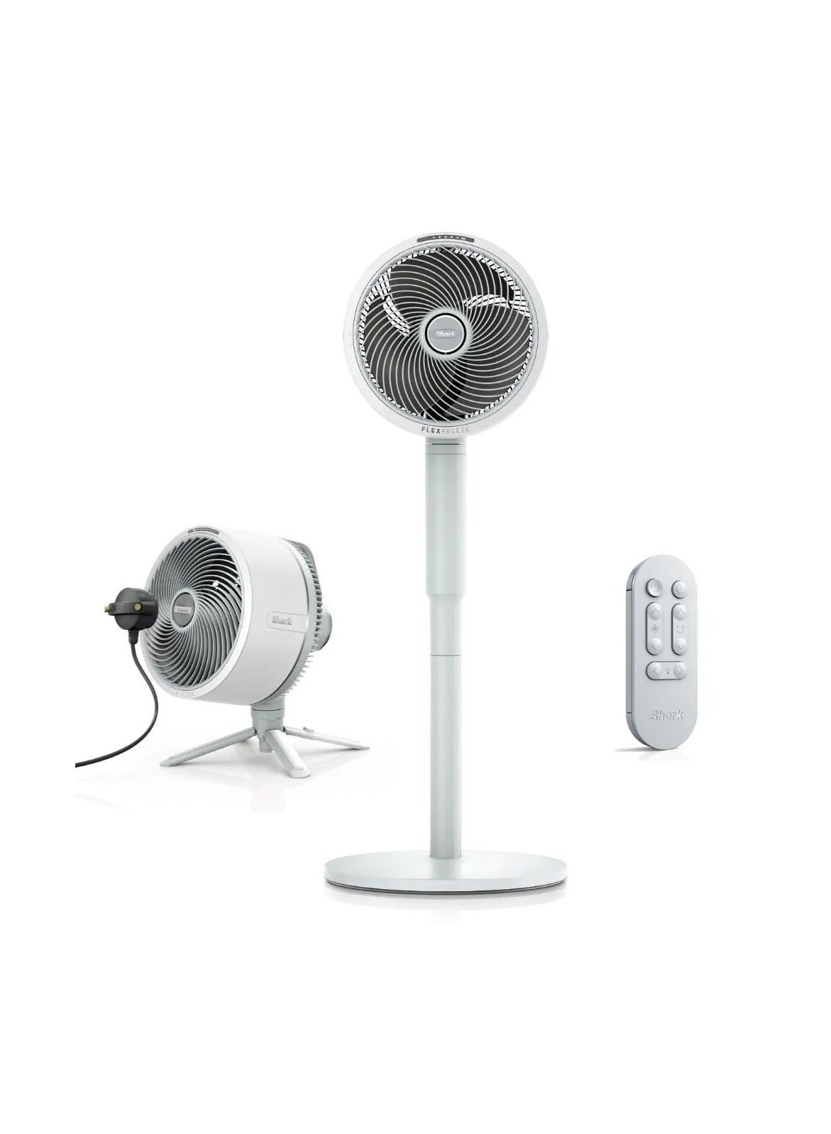 Compare Shark FlexBreeze HighVelocity Fan, Hybrid Corded & Cordless Portable Cooling Fan, Indoor & Outdoor, with Remote Control, Adjustable Tilt, UV & WaterResistant, 5 Years Warranty 1760 W FA220ME White at KSA Price
