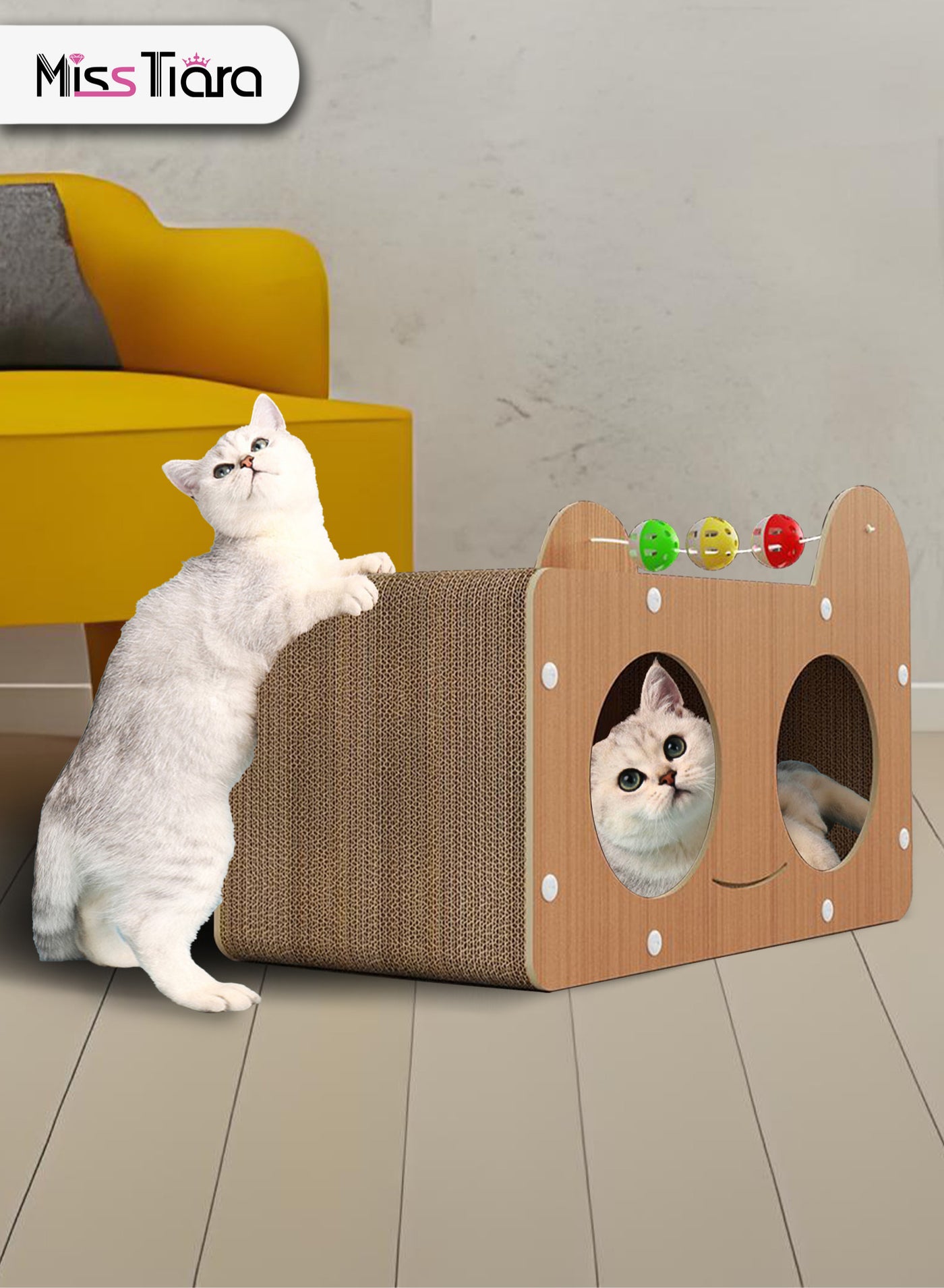 Compare New Cat Scratcher and Bed 2in1, Durable and Versatile Enlarged Space for Play and Rest at KSA Price