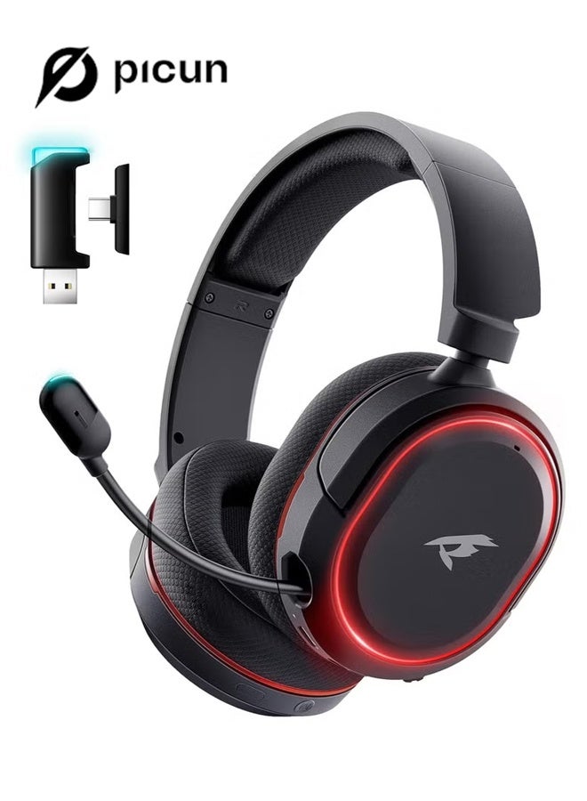 Compare G2 Wireless Gaming Headset,7.1 Surround Sound,2.4Ghz USB Gaming Headphones Bluetooth 5.4,100Hr Noise Canceling Mic RGB Light, Wireless Headset for PC PS5 PS4 Mac Switch,Wired Mode Suit for Xbox,BlackRed at KSA Price