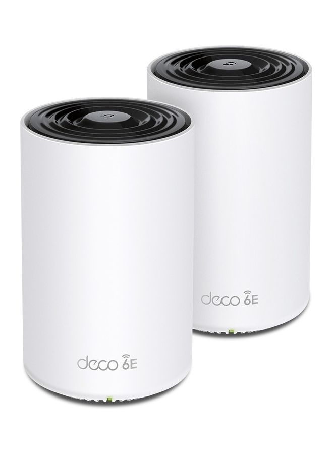 Compare Deco AXE5400 TriBand WiFi 6E Mesh System(Deco XE75 Pro)  2.5G WANLAN Port, Covers up to 5500 Sq.Ft, Replaces WiFi Router and Extender, AIDriven Mesh, New 6GHz Band, 2Pack White at KSA Price