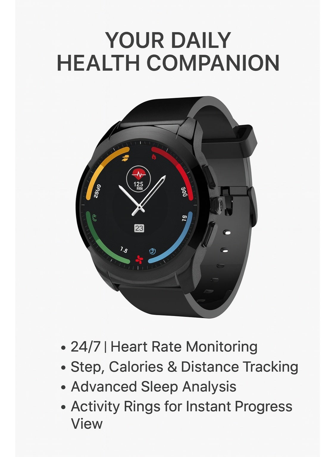 Compare MyKronoz ZeTime Original Petite Hybrid Smartwatch– Brushed Blackgray with Black Silicone Strap, Mechanical Hands + Touchscreen, Fitness & Heart Rate Tracking, Sleep Monitoring, Calls & Notifications – Daily Activity & Travel Use at KSA Price