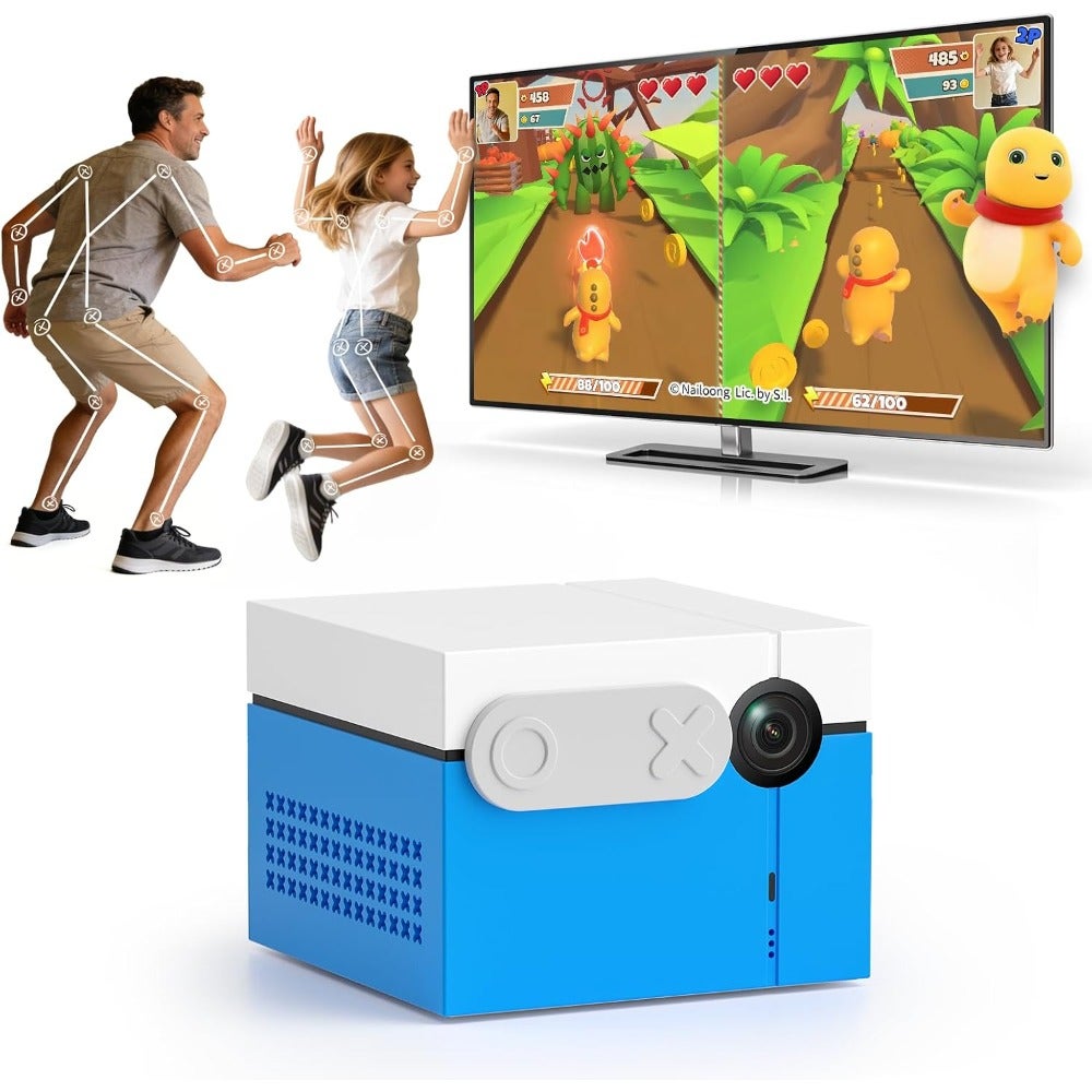 Compare Home gaming console for kids family: motionactivated AI system with 40+ games, plugandplay setup, CPCcertified, monthly updates, ideal for indoor gaming nights and parties at KSA Price