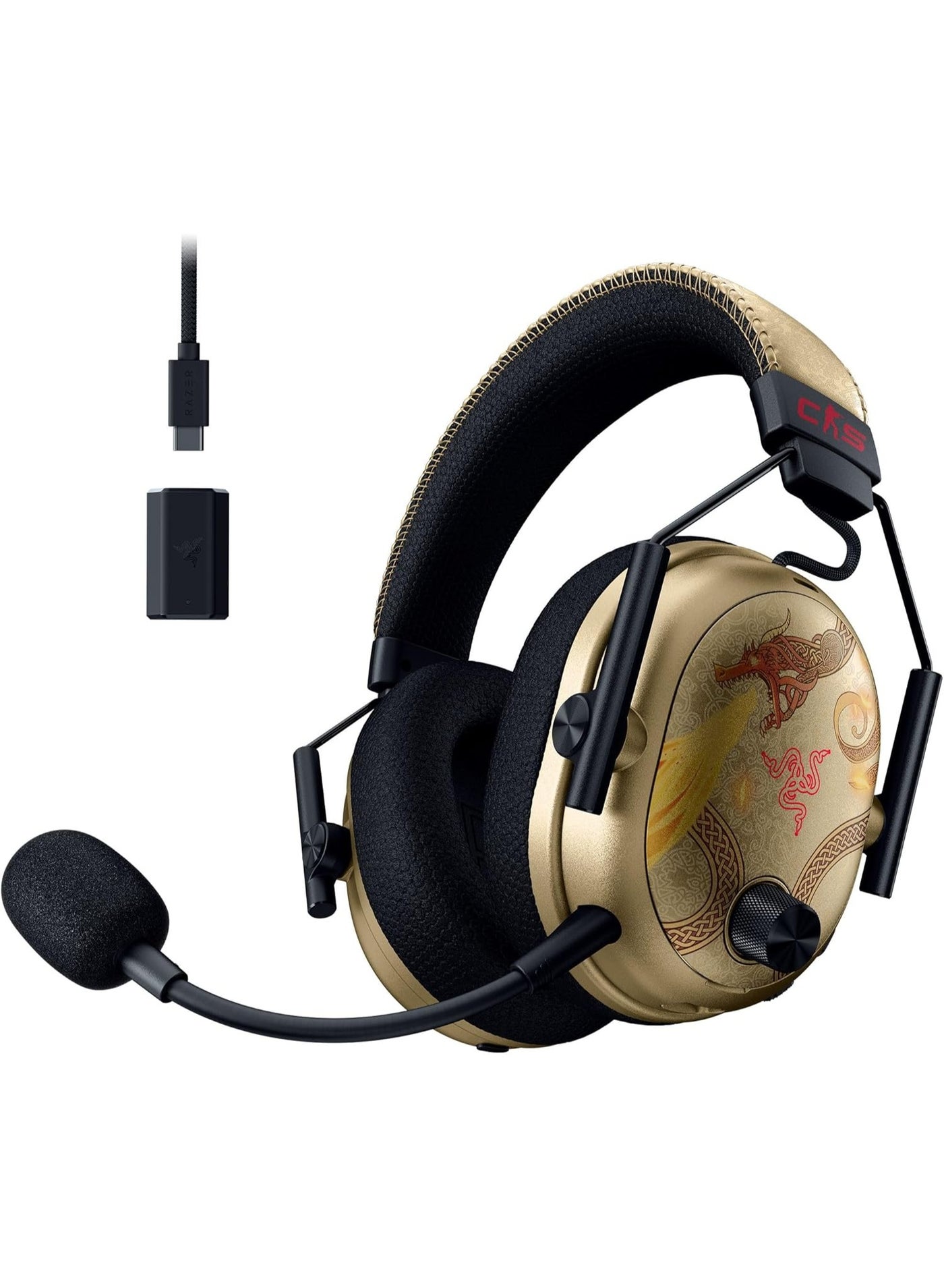 Compare Razer BlackShark V3 Pro Wireless ANC Gaming Headset for PC: Full Band Mic, 50mm Drivers, 2.4 GHz, Bluetooth, USB, 3.5mm, Works with Mac, PS5, Nintendo Switch, Smartphone  CounterStrike 2 Edition at KSA Price