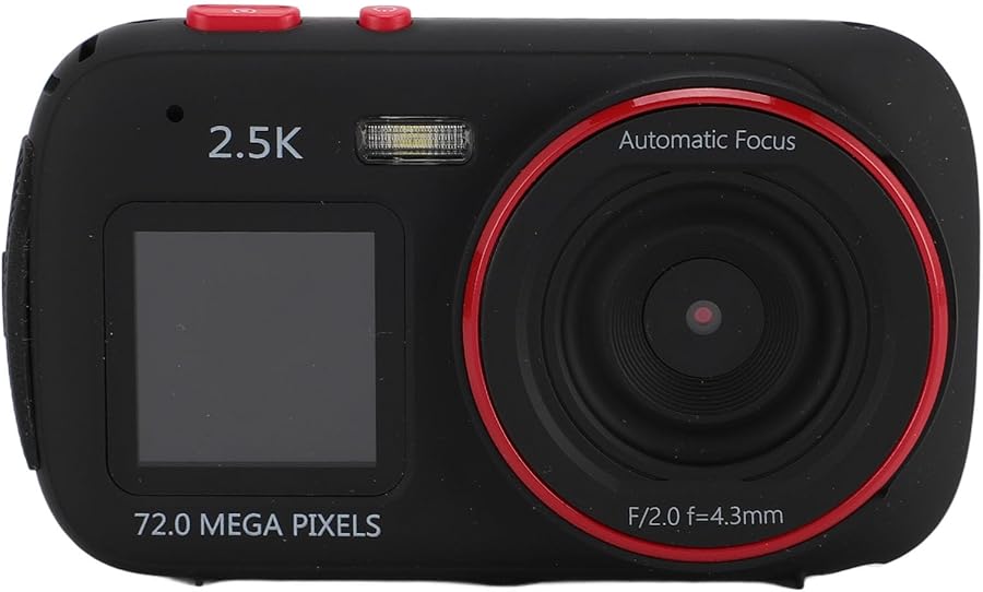 Kids Digital Camera 72MP 2 5K Auto Focus Dual…