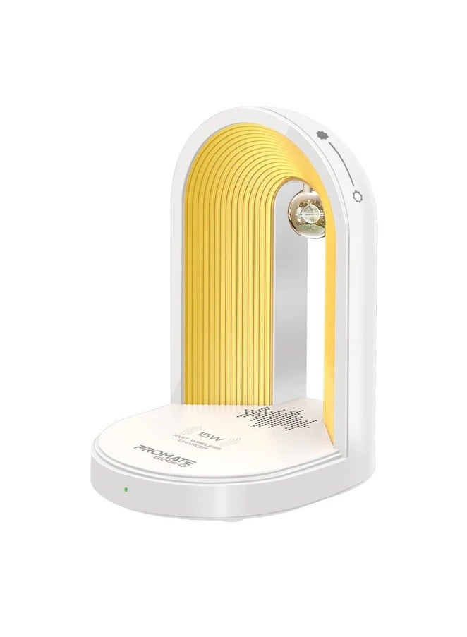 Compare MultiFunctional LED Lamp Bluetooth Speaker with 15W Wireless Charger at KSA Price