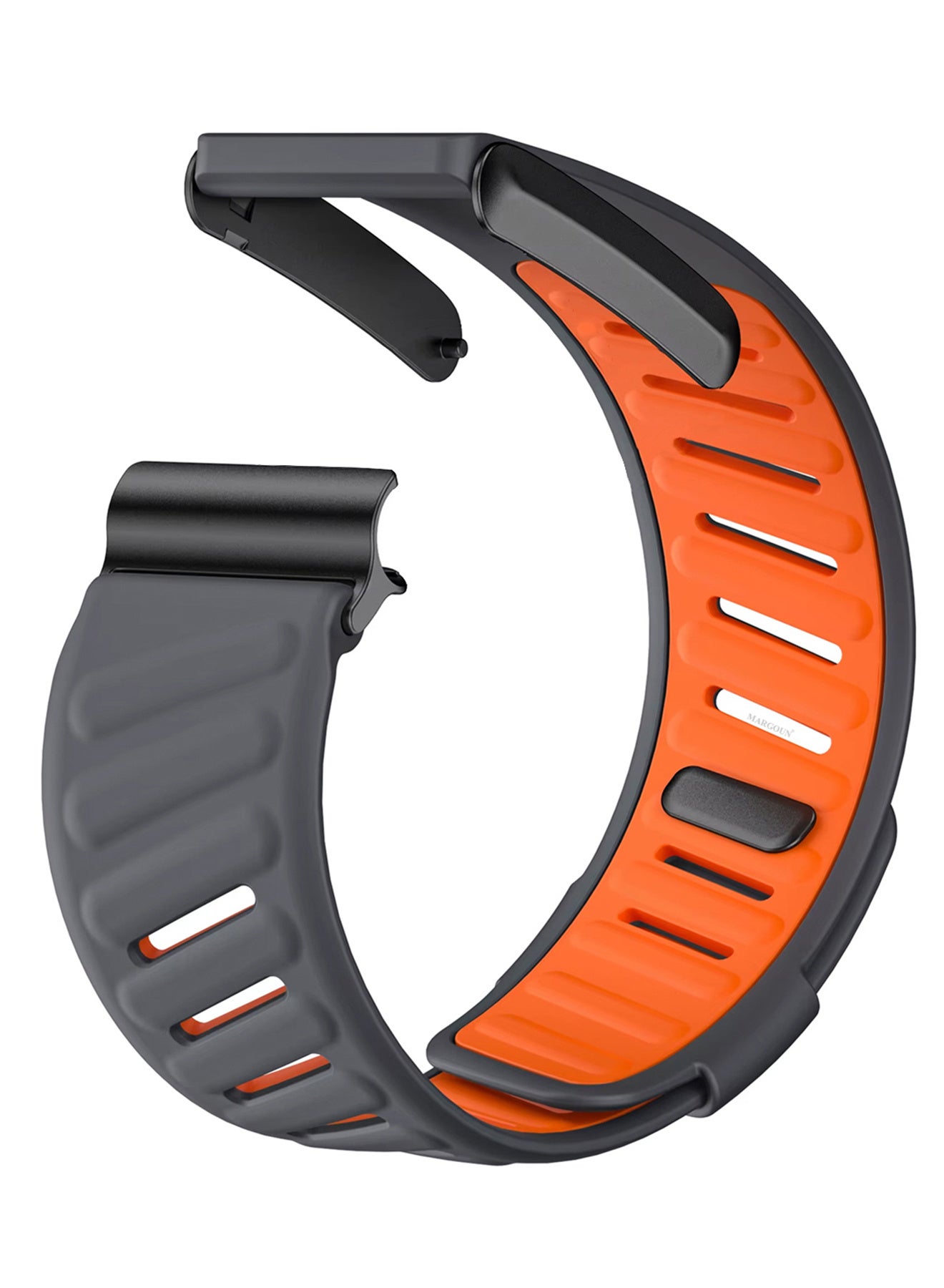 Compare Sports Strap Compatible with Whoop 5.0 Soft and Breathable Silicone Strap Adjustable Replacement Wristbands for Whoop 5.0 Band  Dark Grey  Orange at KSA Price