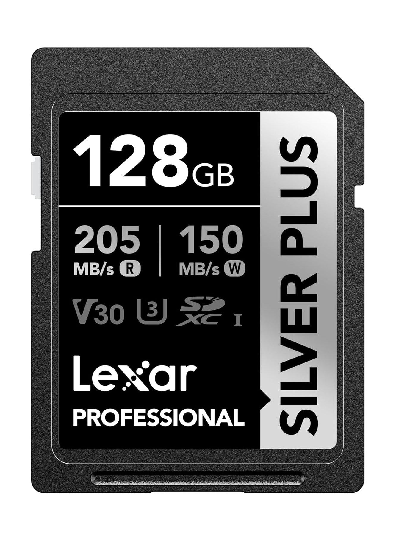 Compare Professional 128GB SILVER PLUS UHSI C10 U3 V30 SDXC Card R:205MBs,W:150MBs 128 GB at KSA Price
