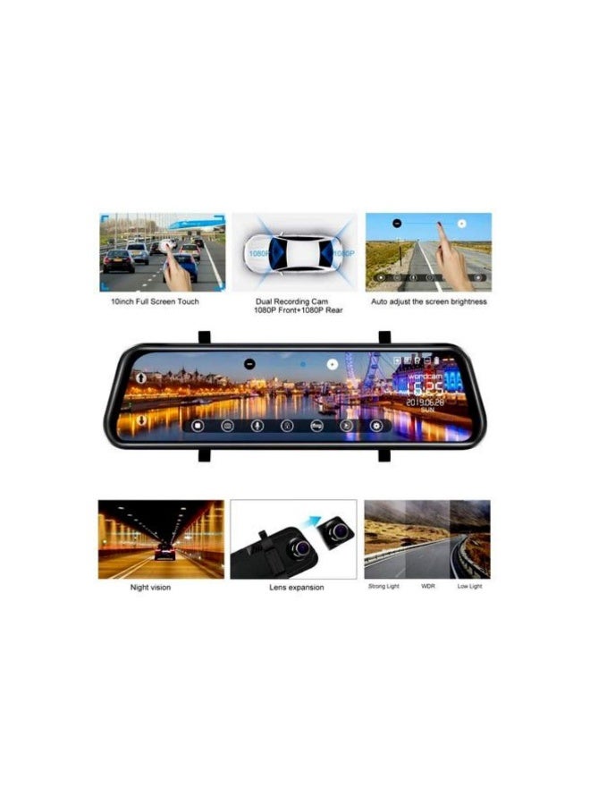 Tradeo 10-Inch Full Screen 1080P Dual Dash Cam…