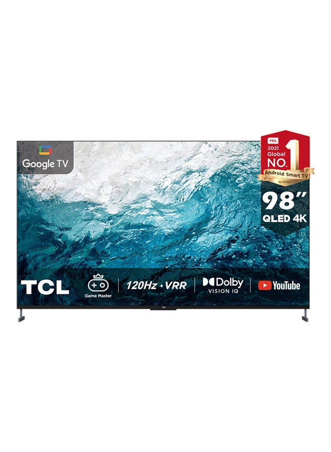 Compare 98Inch 4K QLED Google TV with Dolby Vision IQ, 144Hz VRR, Game Master, Freesync Premium & Ok Google, 98C735 Black at KSA Price