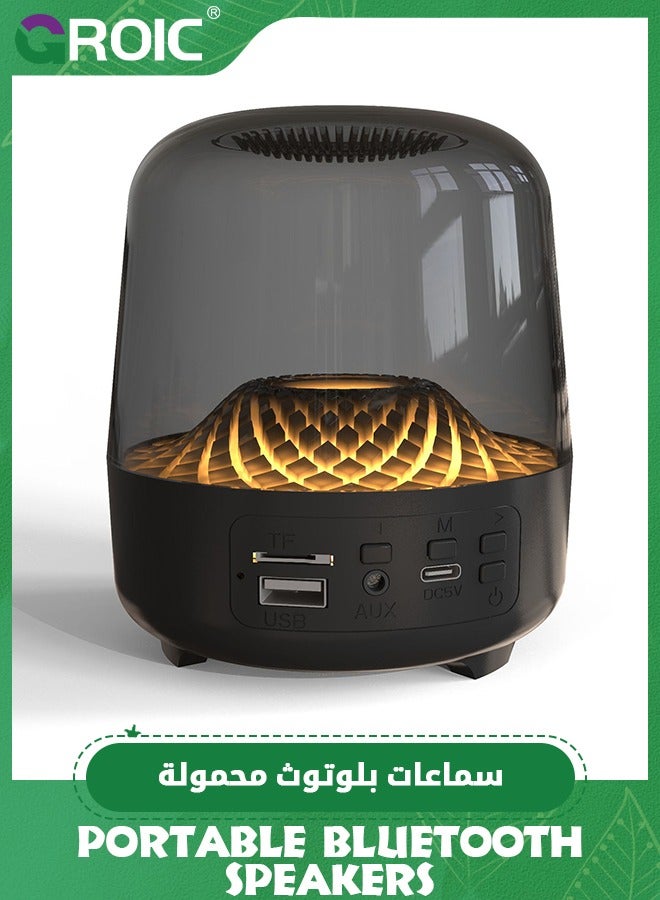 Compare Bluetooth Speaker 360 Surround Sound Diamond Shaped Ambient Lighting Effect Desktop Bluetooth 5.0 Speaker Subwoofer at KSA Price