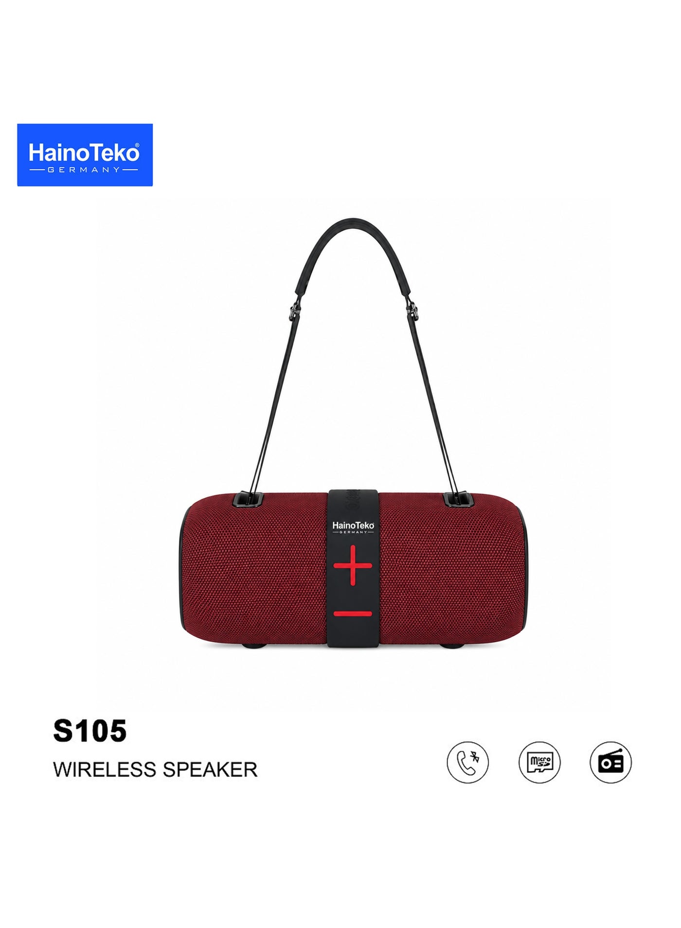 Compare Haino Teko S105 Portable Speaker with power bank function Red at KSA Price